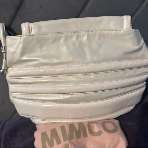 Rare Mimco leather pearl white bag a must see very elegant! - Picture 7 of 11